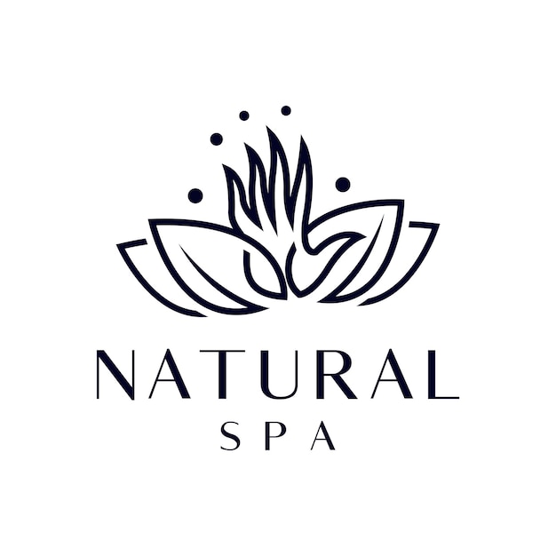 Hand massage logo with a natural concept