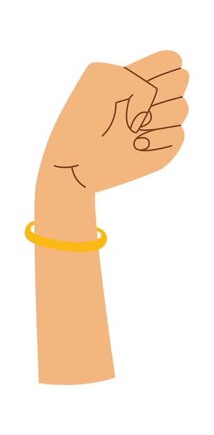 Vector hand met armband