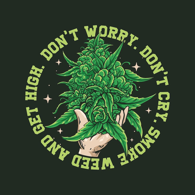 Vector hand met cannabisknop illustratie