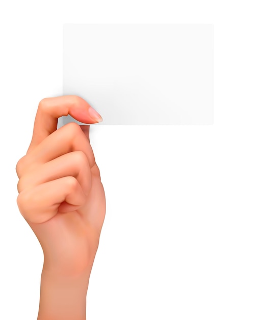 Hand met papieren kaart Vector illustratie