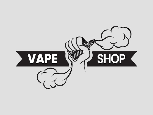 hand met vape-logo