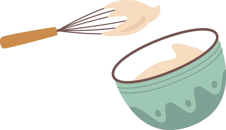 Vector hand mixer with bowl