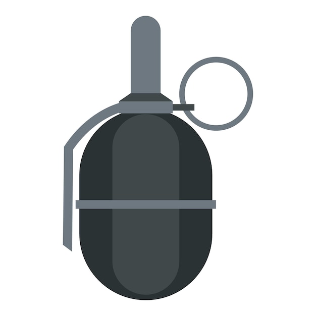 Hand paintball grenade icon Flat illustration of grenade vector icon for web design