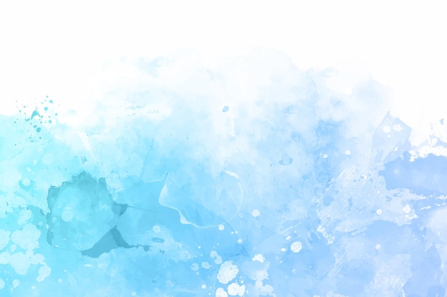 Vector hand painted abstract blue wallpaper in watercolor