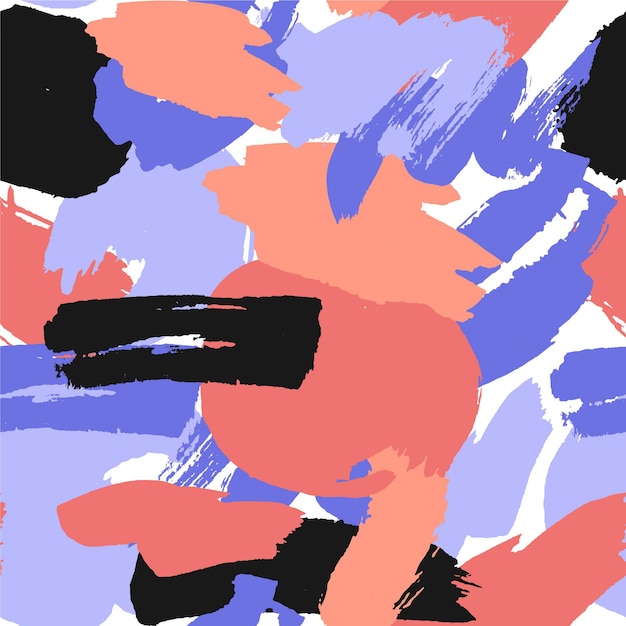 Vector hand painted abstract painting pattern