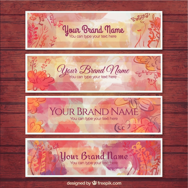 Hand painted autumn banners