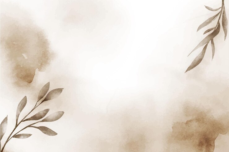 Vector hand painted beige floral background watercolor