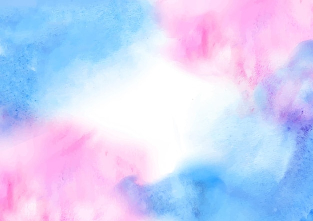 Vector hand painted blue and purple abstract watercolor background