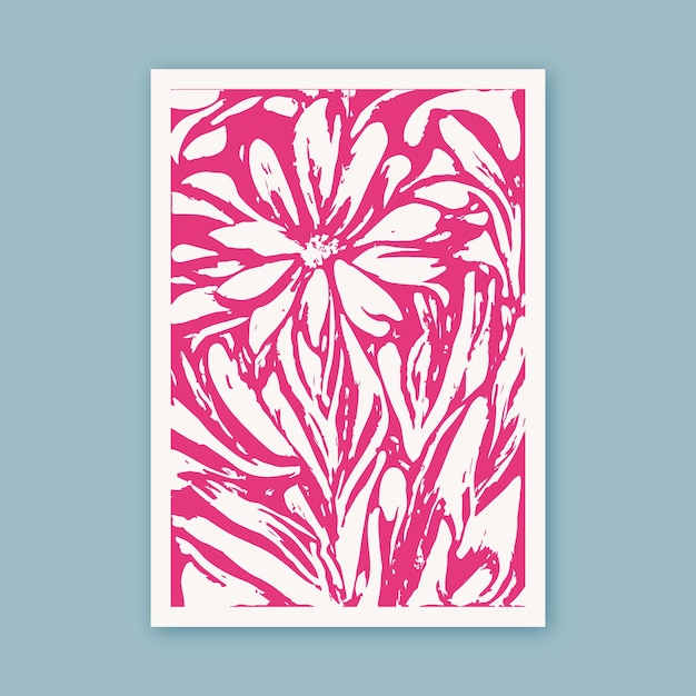 Pennelli botanici dipinti a mano art floral line art illustration