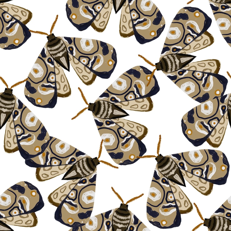 Vector hand painted colorful seamless pattern with batterflies batterfly background cute endless design