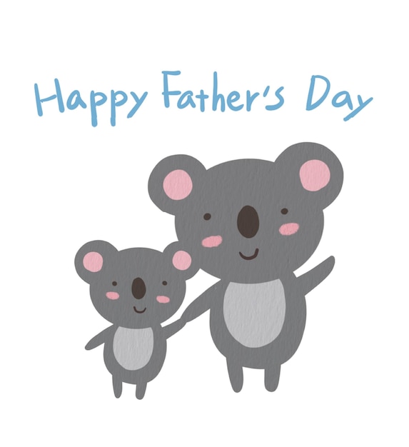 hand painted father's day illustration background