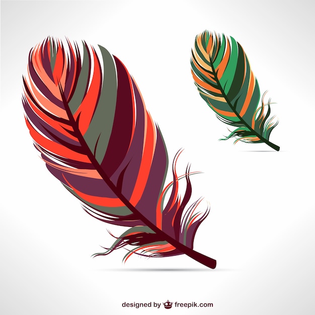 Hand painted feathers