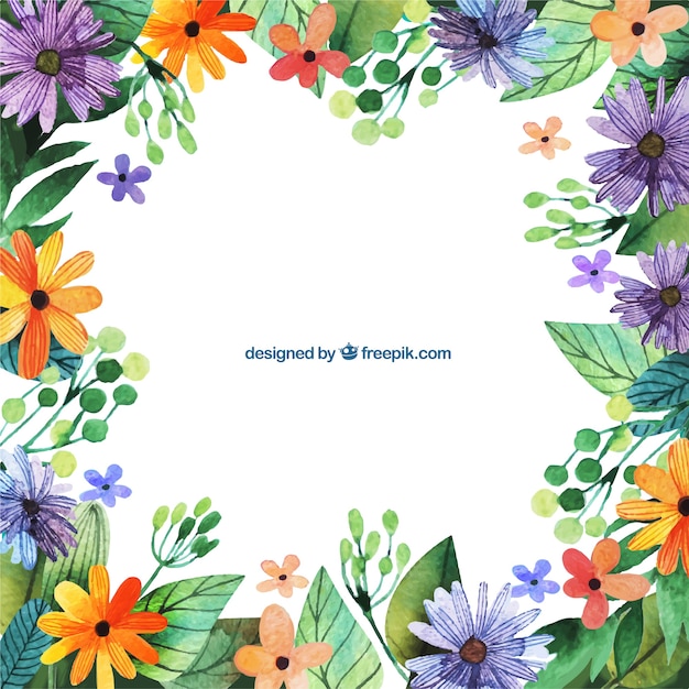 Hand painted floral background