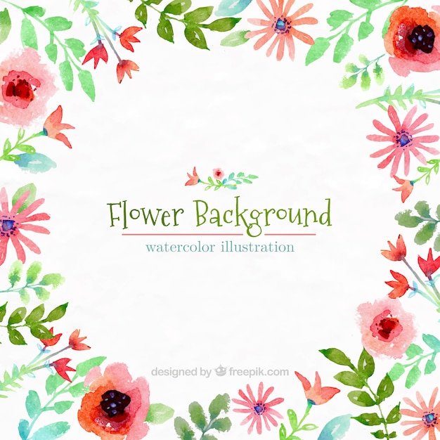 Hand painted flower background