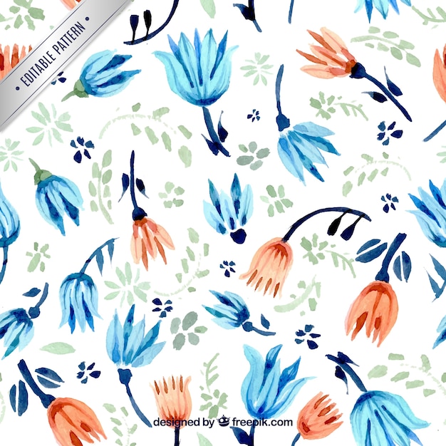 Hand painted flowers pattern