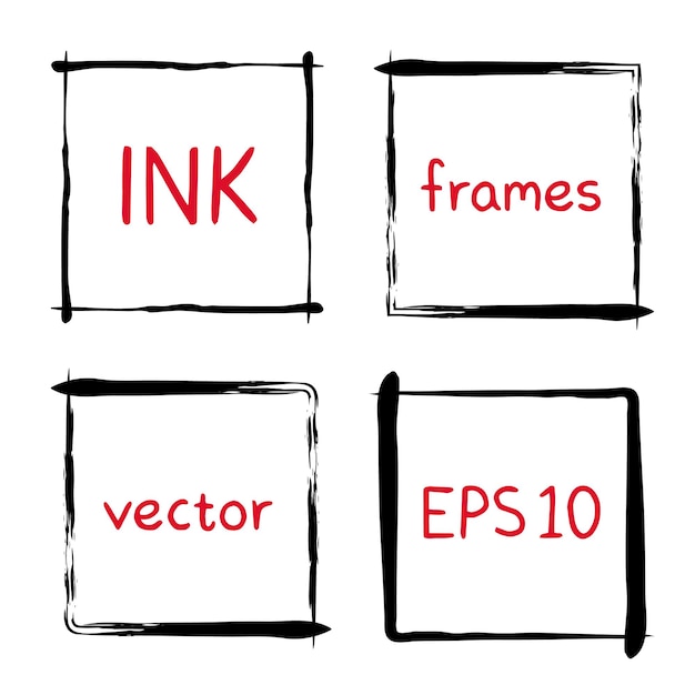 Hand painted ink frames