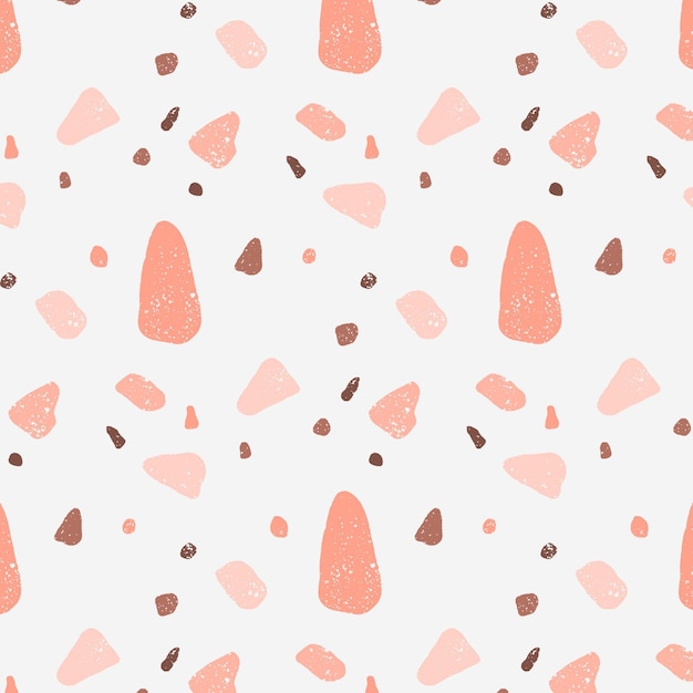 Hand painted monochromatic terrazzo pattern