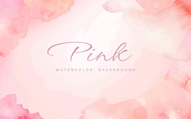 Hand painted pastel pink watercolor background