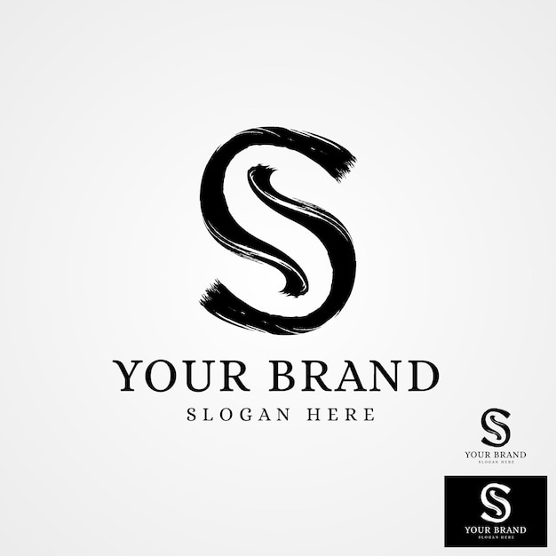 Hand painted s logo template