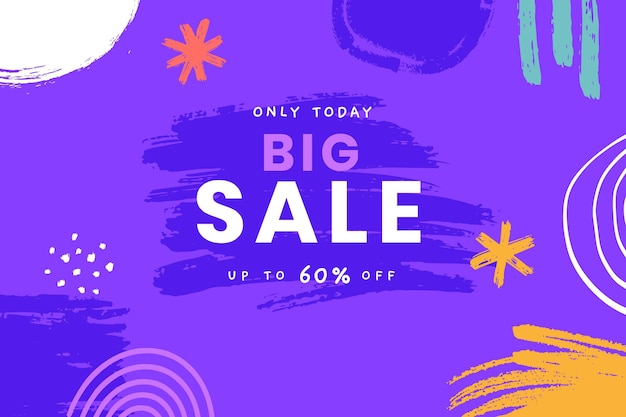 Vector hand painted sale background