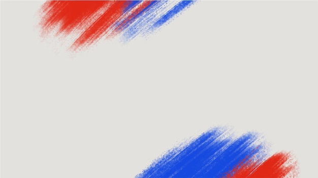 Hand painted texture paint on red and blue background