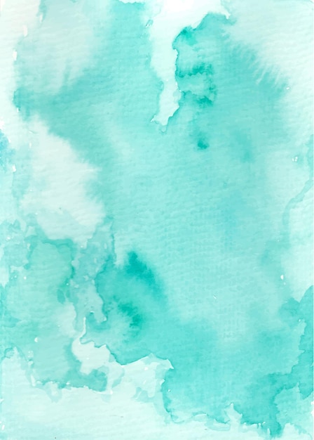 Vector hand painted of turquoise abstract watercolor background