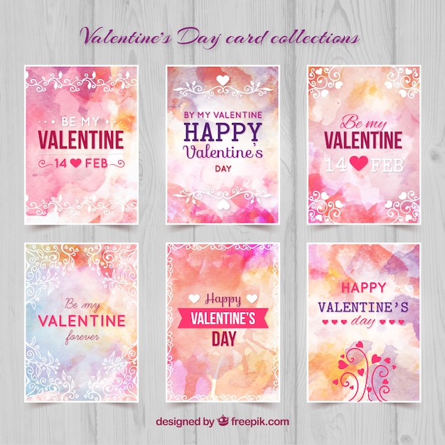 Hand painted valentine day cards