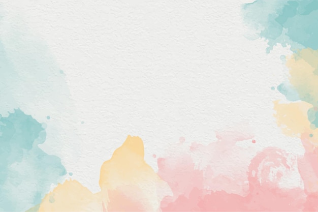 Vector hand painted watercolor background shape colorful sky and clouds