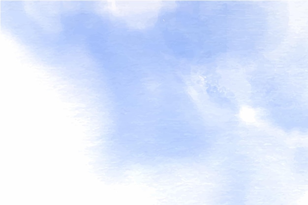 Vector hand painted watercolor background with sky and clouds shape
