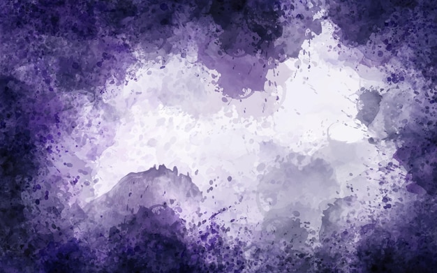 Vector hand painted watercolor background with sky shape