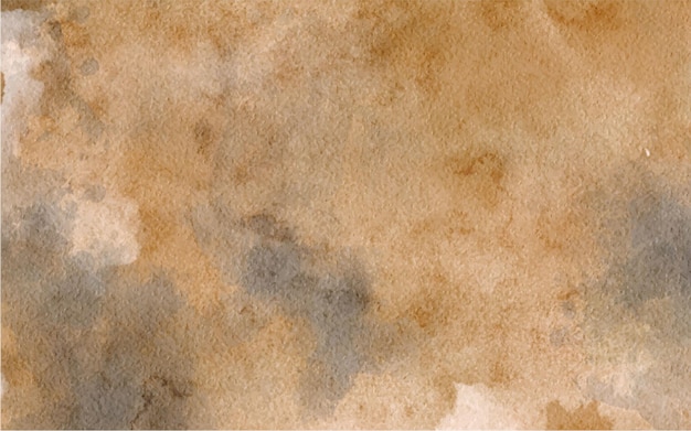 Vector hand painted watercolor brown abstract background