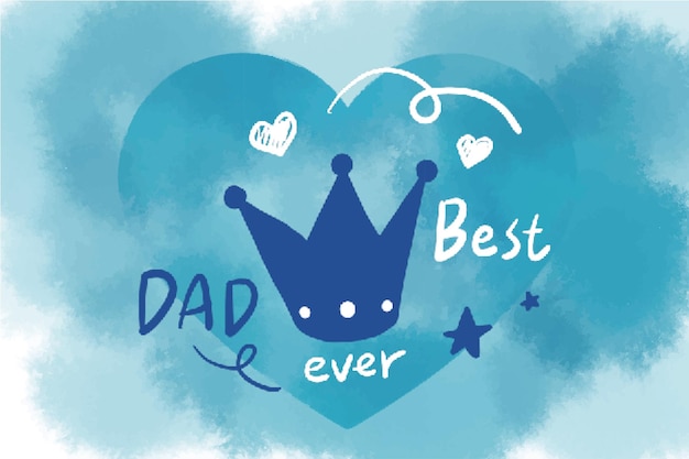 hand painted watercolor father's day background