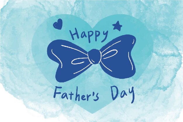 Vector hand painted watercolor father's day background