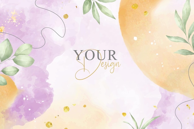 Hand painted watercolor floral background