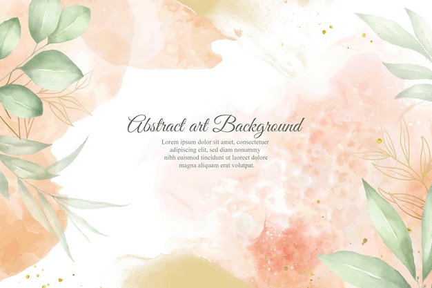 Hand Painted Watercolor Floral Background