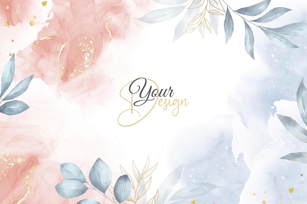 Hand Painted Watercolor Floral Background