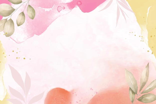 Hand Painted Watercolor Floral Background