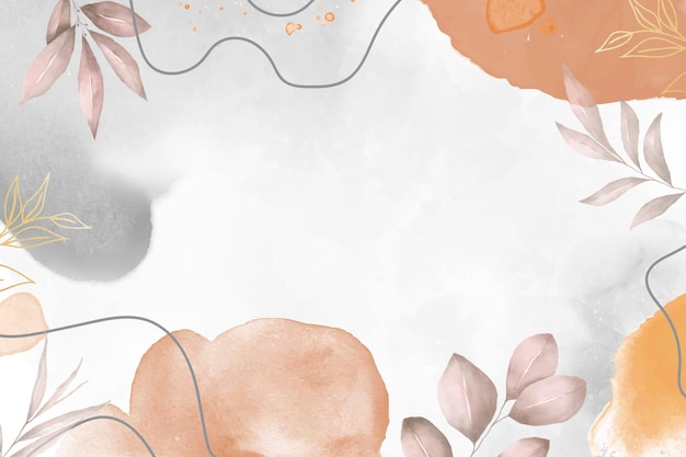 Hand painted watercolor floral background