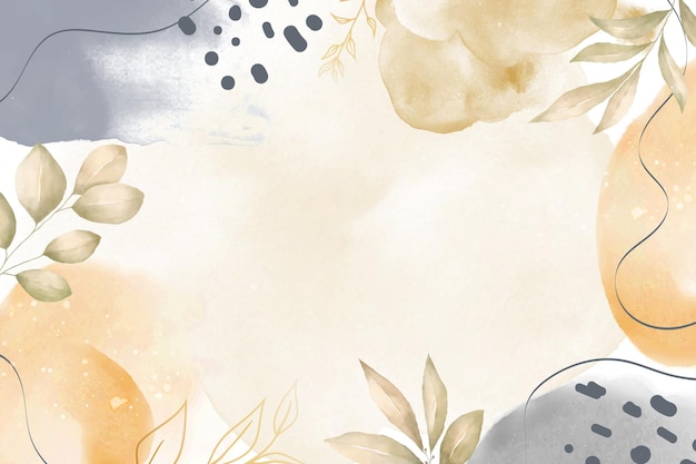 Hand Painted Watercolor Floral Background