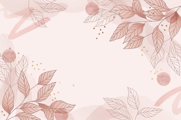 Vector hand painted watercolor floral background