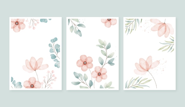 Hand painted watercolor floral cards