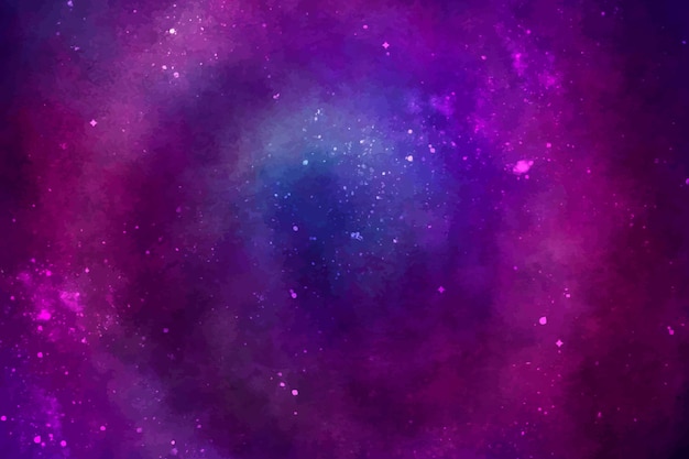 Hand painted watercolor galaxy background