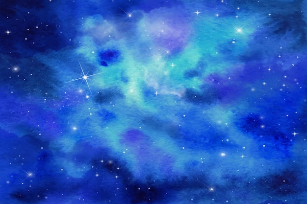 Hand painted watercolor galaxy background