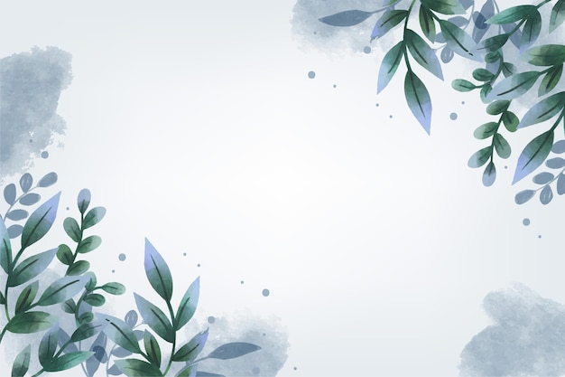 Vector hand painted watercolor nature background