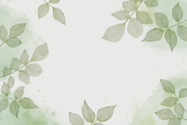 Vector hand painted watercolor nature background