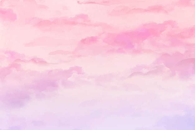 Vector hand painted watercolor pastel sky background