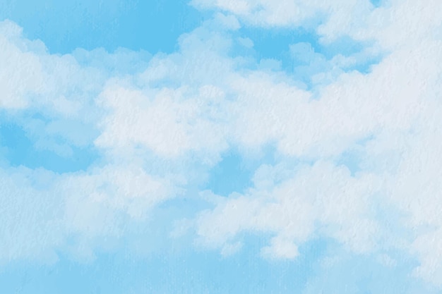 手描いた水彩のパステル色の空の背景