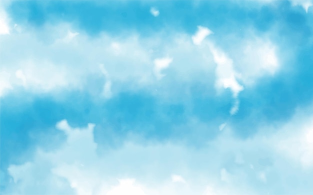 Hand painted watercolor sky and clouds, abstract watercolor background