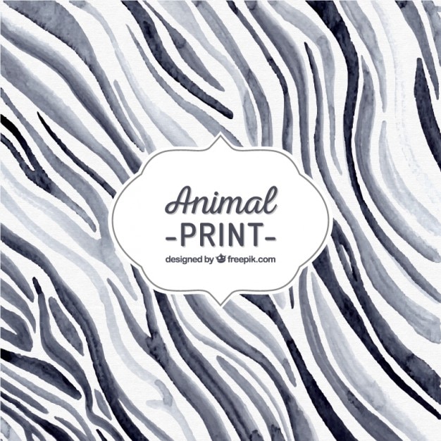 Vector hand painted zebra print background