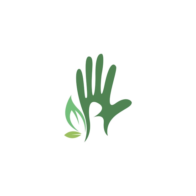 Hand pictogram logo platte ontwerpsjabloon